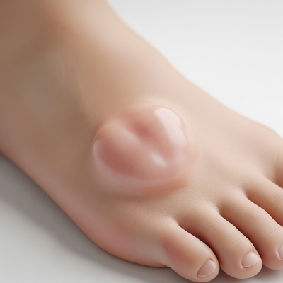 soft lump on top of foot