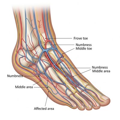 Middle Toe Numb 5 middle toe numb