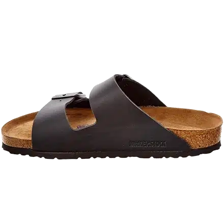 Birkenstock Arizona sandal, recommended by podiatrists for customizable arch support, managing heel pain, and comfortable casual wear.