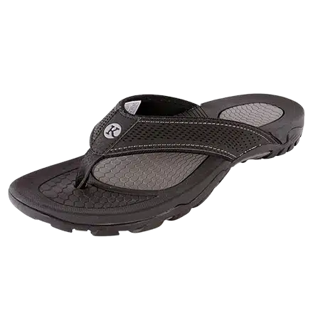 Sport flip-flop with arch support, recommended by podiatrists as a safe alternative to flat sandals for daily wear.