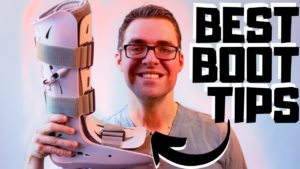 Medical walking boot tips