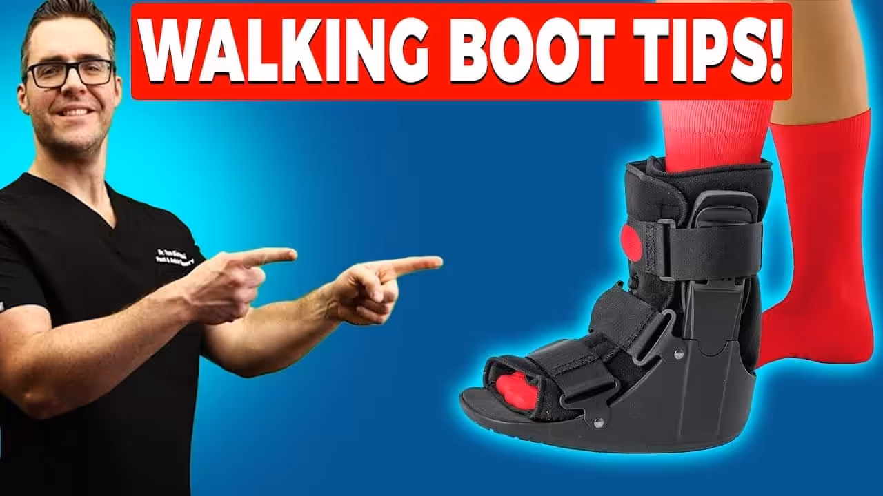Walking boot for broken foot