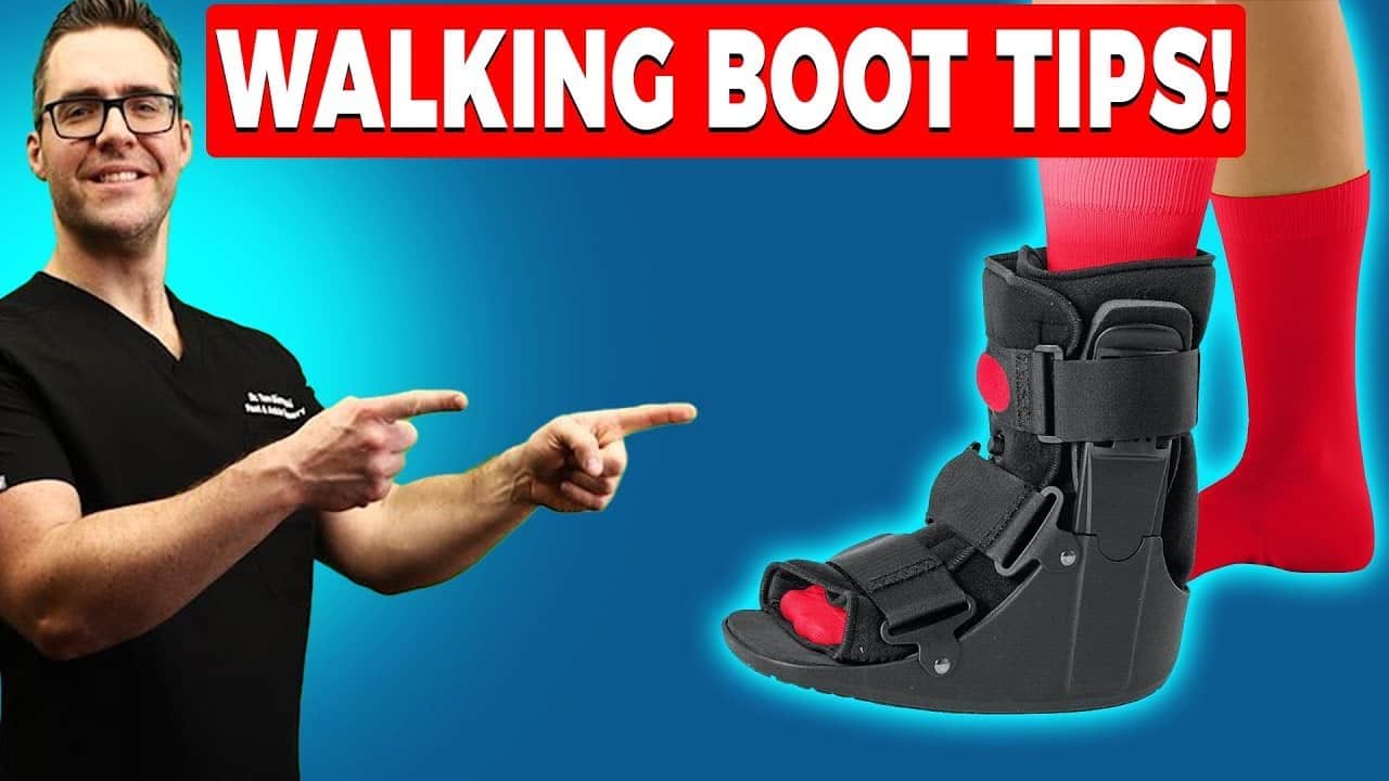 Walking boot for broken foot