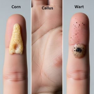corn callus vs wart