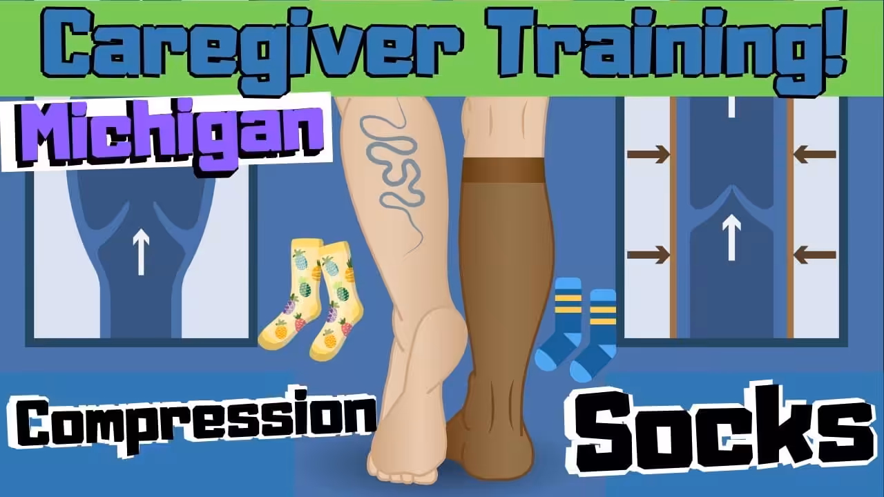 Caregiver Training How To Put On Compression Socks Assisting Hands 2 - Balance Foot & Ankle