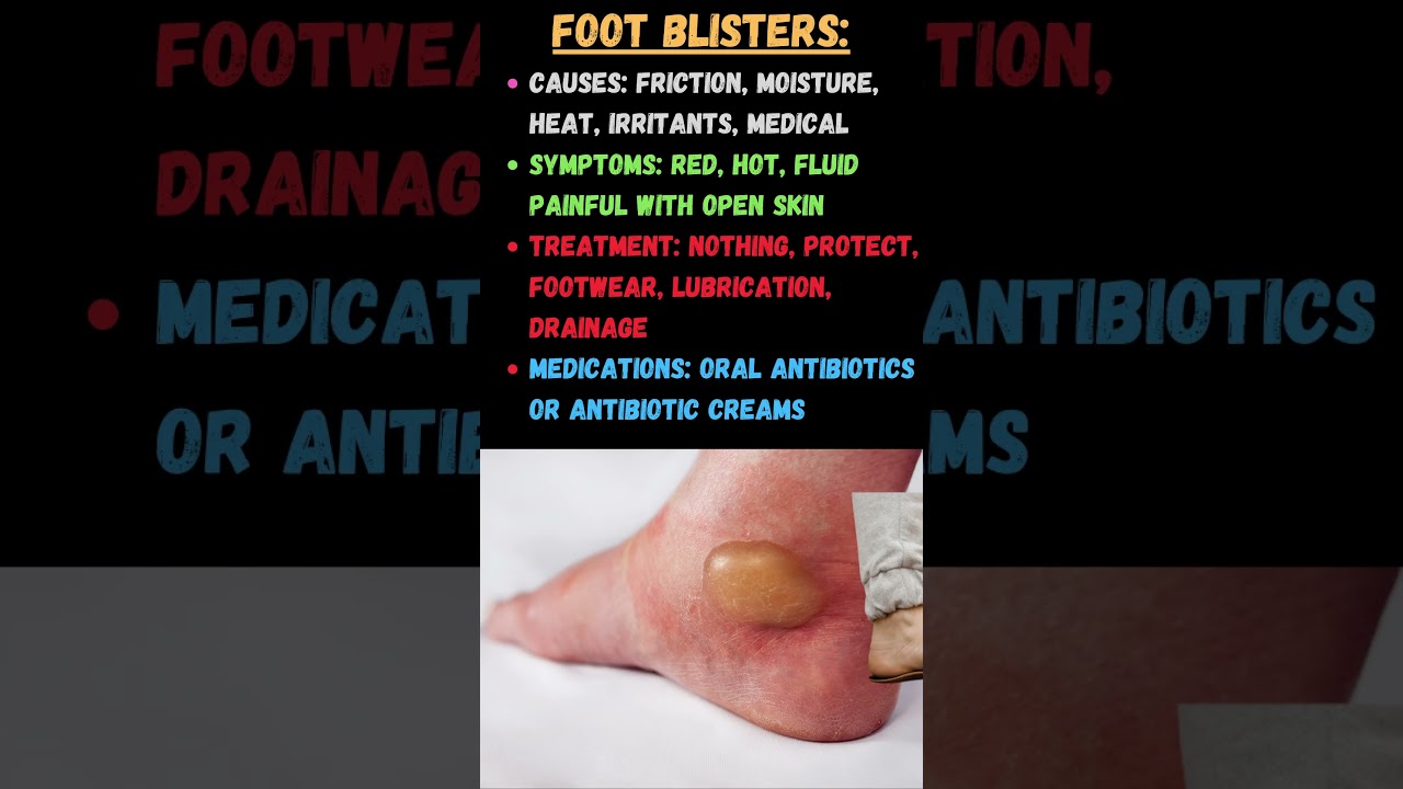 blood blister or friction blister blister on feet toe or foot