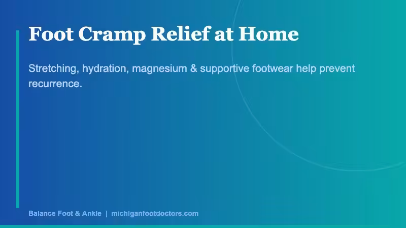 Foot Cramps: Causes, Relief, and Prevention 1 Foot Cramps Section 2 | Balance Foot Ankle