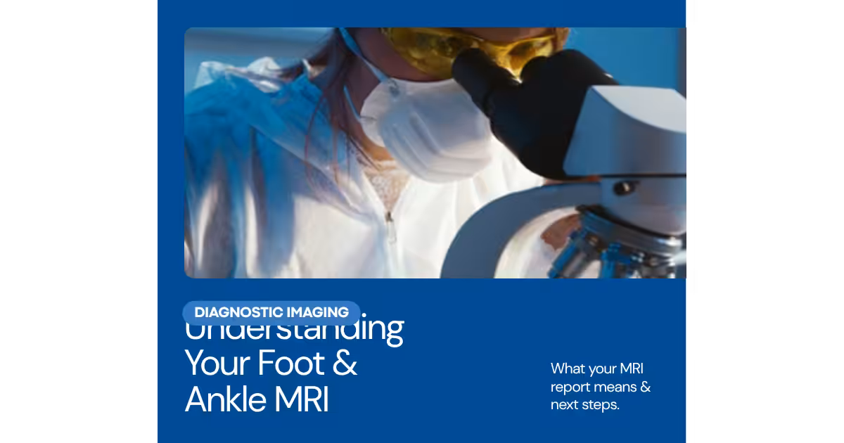 Foot ankle MRI report diagnostic imaging podiatrist Michigan