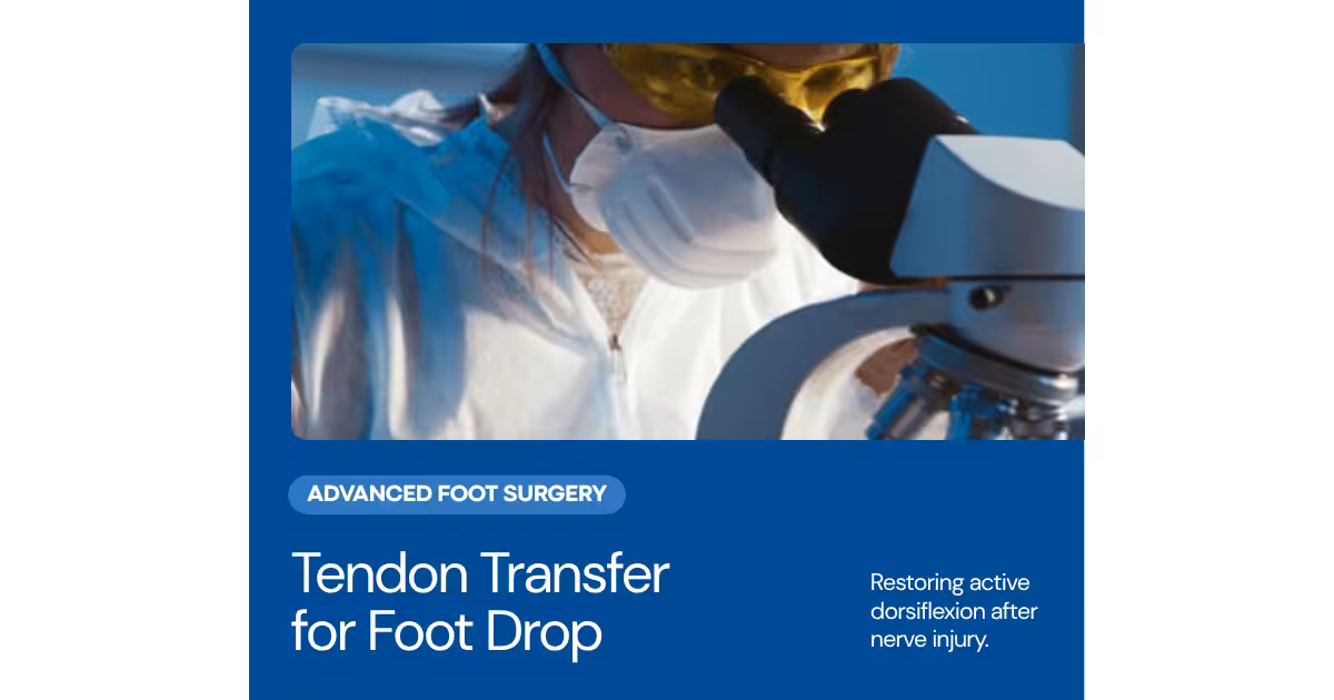 Posterior Tibial Tendon Transfer For Foot Drop Balance Foot Ankle - Balance Foot & Ankle