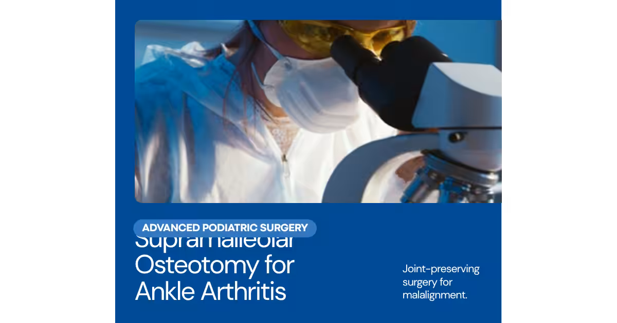 Supramalleolar osteotomy joint preserving ankle arthritis surgery Michigan