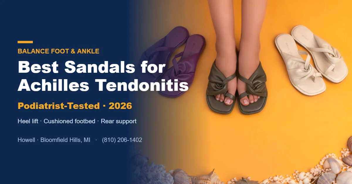 Best sandals for Achilles tendonitis, recommended by a Michigan podiatrist
