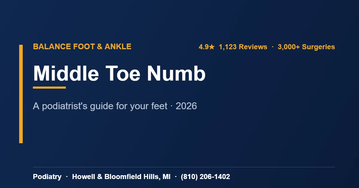 Middle Toe Numb: Causes & Treatment Guide