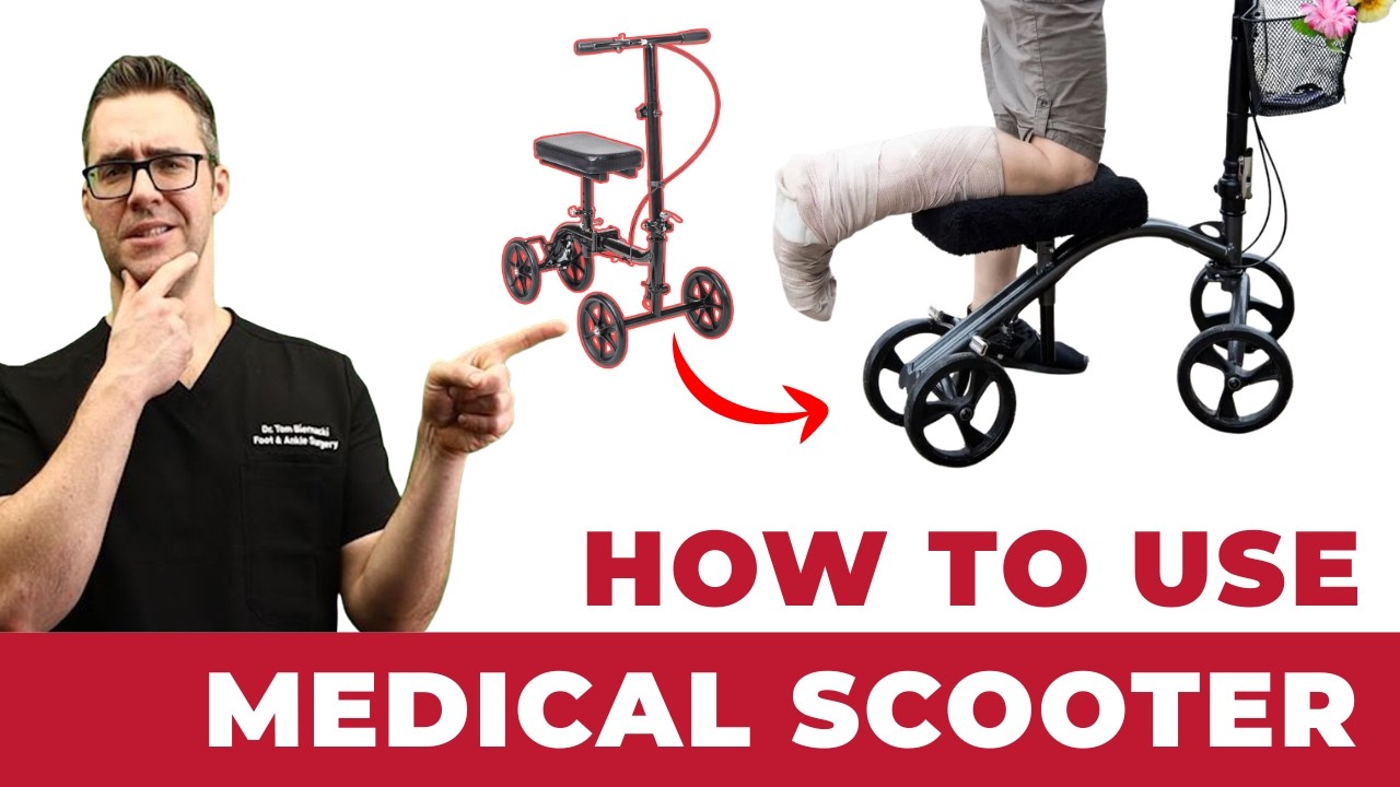 How To Use A Medical Knee Scooter [Broken Foot & Leg Scooters]